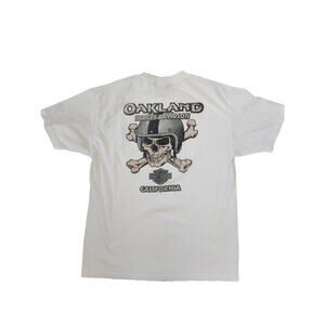 Harley-Davidson men's large Oakland California white short sleeve t-shirt